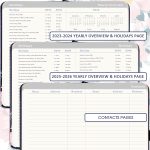 2023-2026 Pocket Planner/Calendar - 3 Year Monthly Planner from Jul 2023 - Jun 2026, 6.3" x 3.8", 2023-2026 Monthly Planner with 61 Notes Pages, Inner Pocket, Pen Loop, Elastic Closure - Image 5